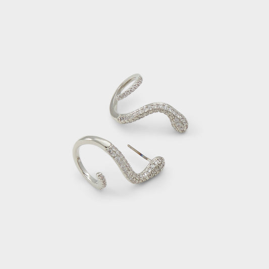 Popeye Silver/Clear Multi Women's Earrings - Earrings - Silver/Clear Multi