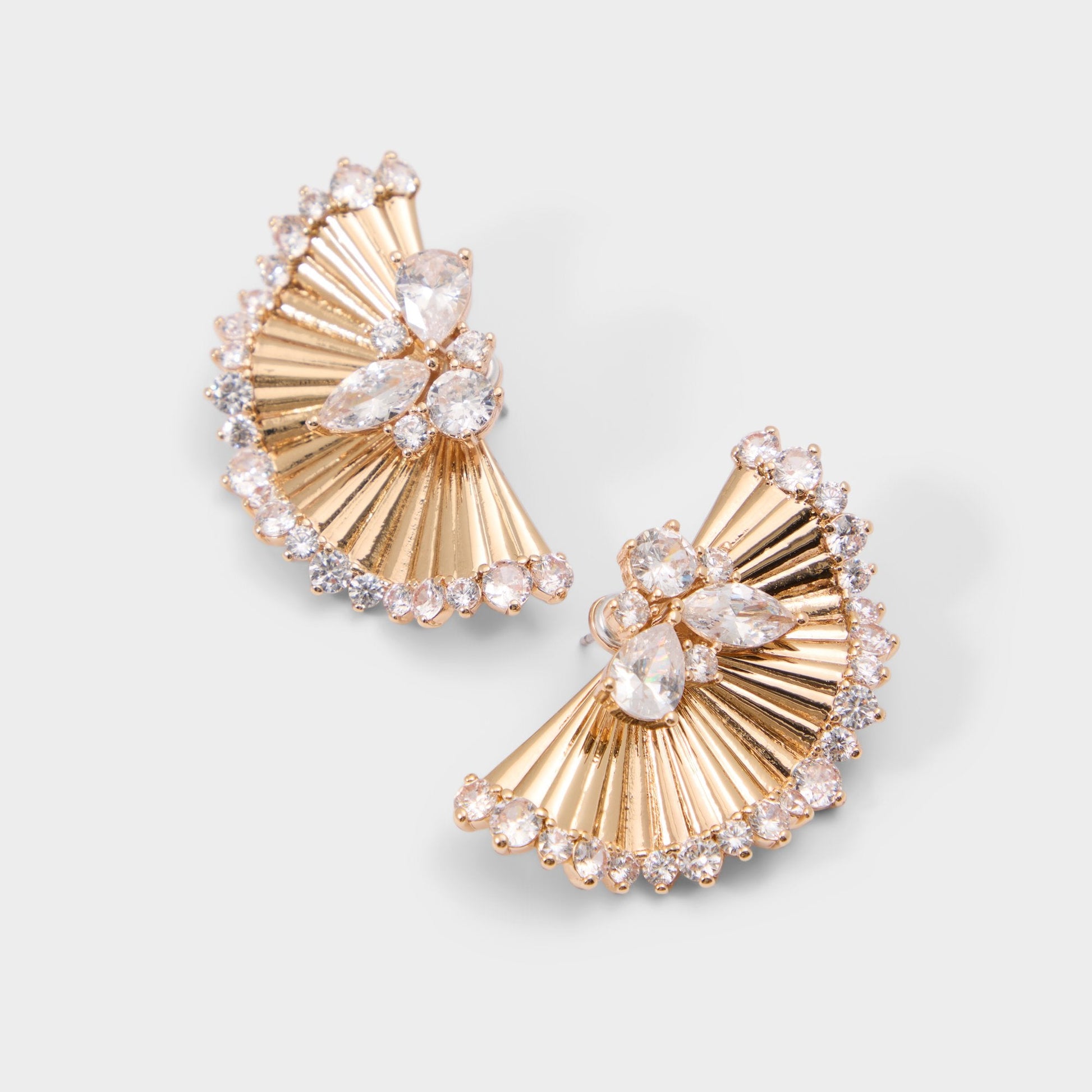 Fariaria in Gold Clear Multi - Earrings - Gold/clear multi