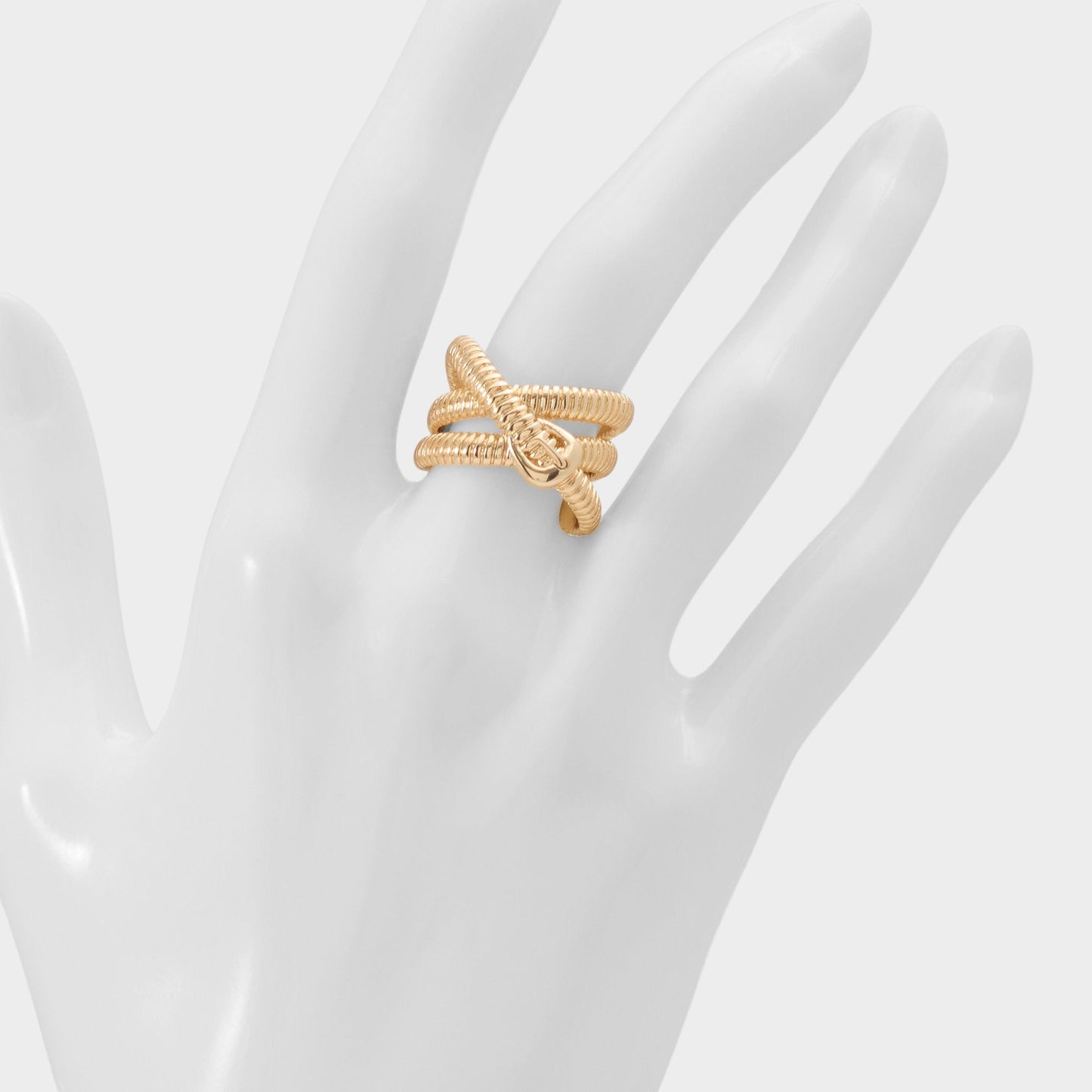 Beltura in Gold Clear Multi - Ring - Gold/clear multi