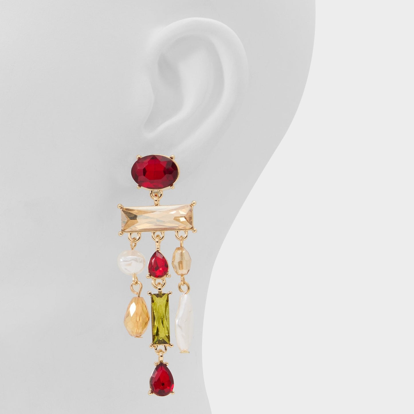 Savannahh in Bordo - Chandelier earrings - Bordo