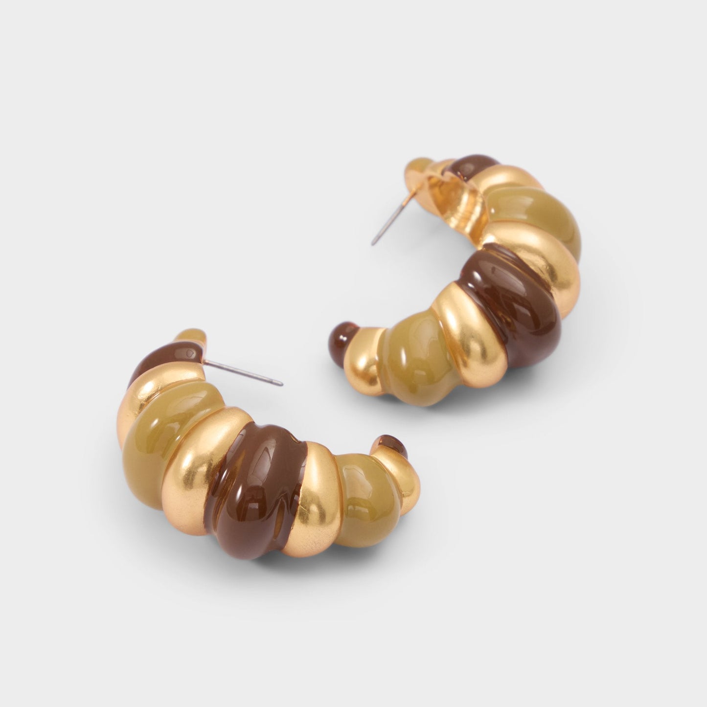 Samarra in Light Brown - Hoop earrings - Light brown