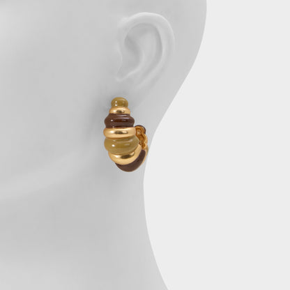 Samarra in Light Brown - Hoop earrings - Light brown