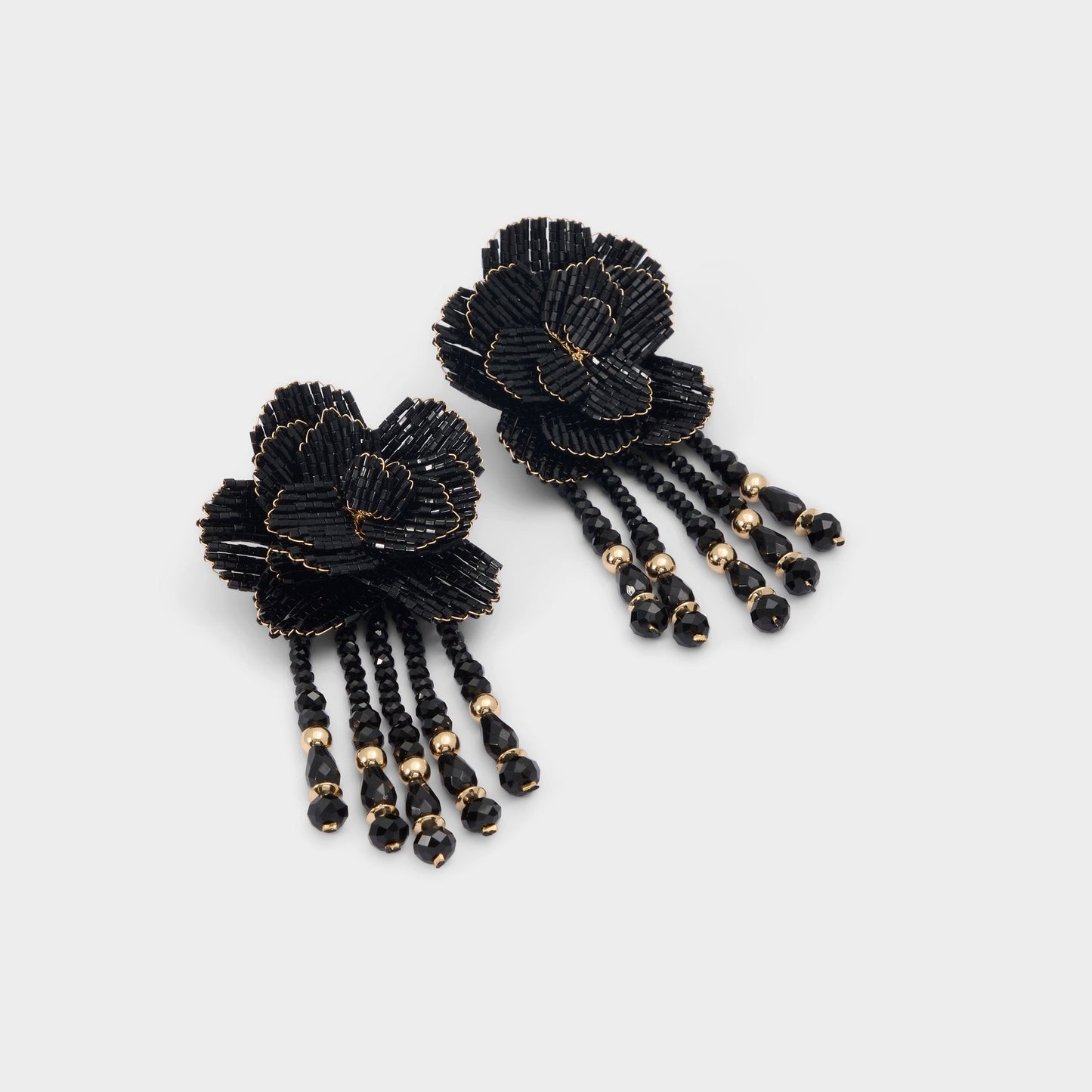 Petalia Black/Gold Multi Women's Earrings - Statement earrings - Black/gold multi
