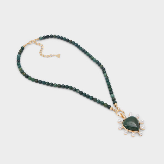Preciousheart in Dark Green - Necklace - Dark green