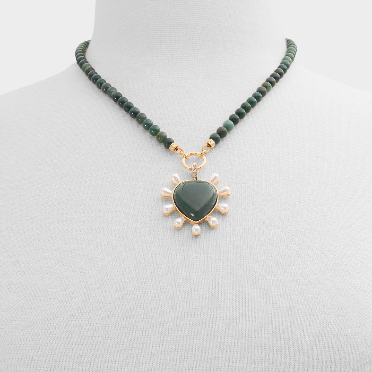 Preciousheart in Dark Green - Necklace - Dark green