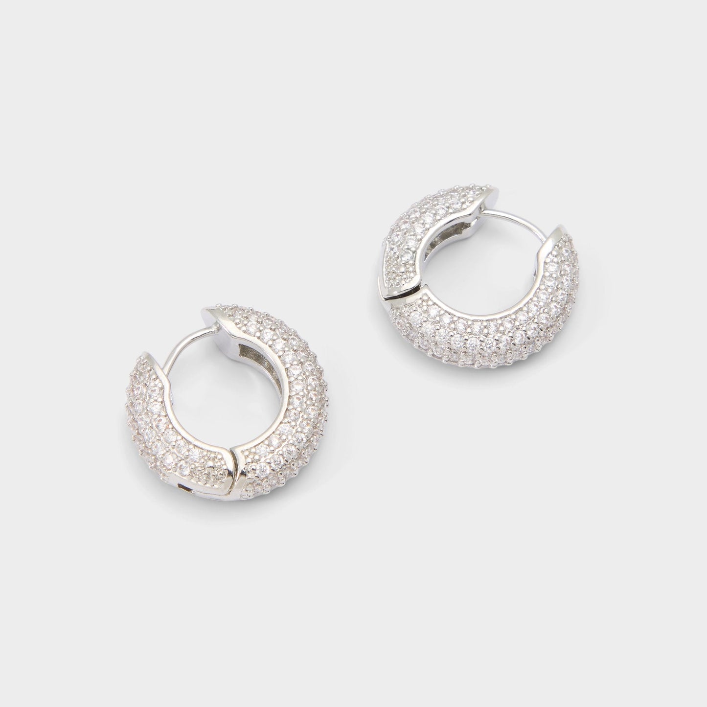 Strigidae in Silver Clear Multi - Hoop earrings - Silver/clear multi