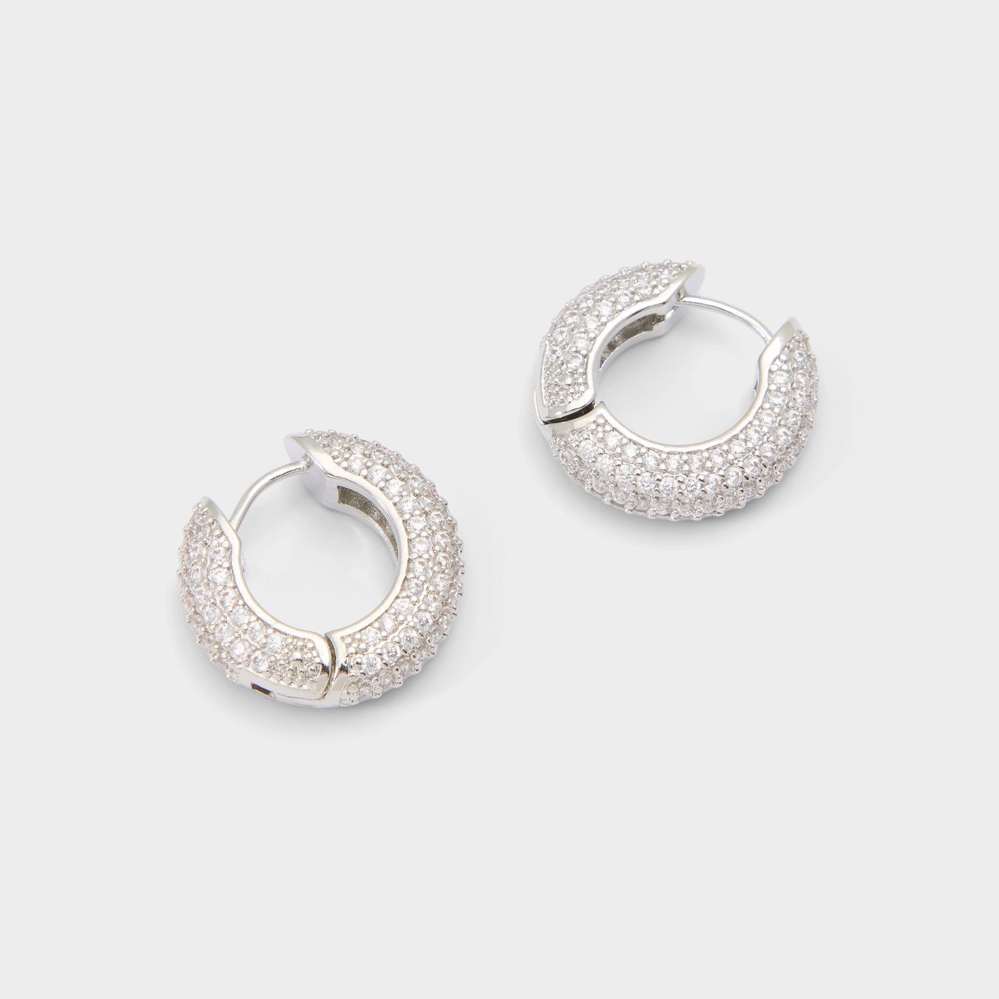 Strigidae in Silver Clear Multi - Hoop earrings - Silver/clear multi