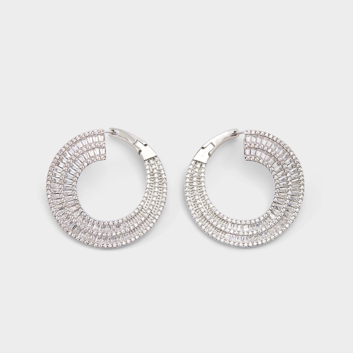 Caldy Silver/Clear Multi Women's Earrings - Hoop earrings - Silver/Clear Multi