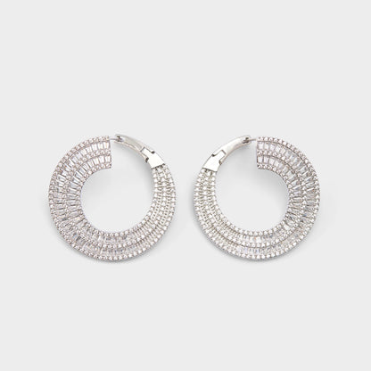 Caldy Silver/Clear Multi Women's Earrings - Hoop earrings - Silver/Clear Multi