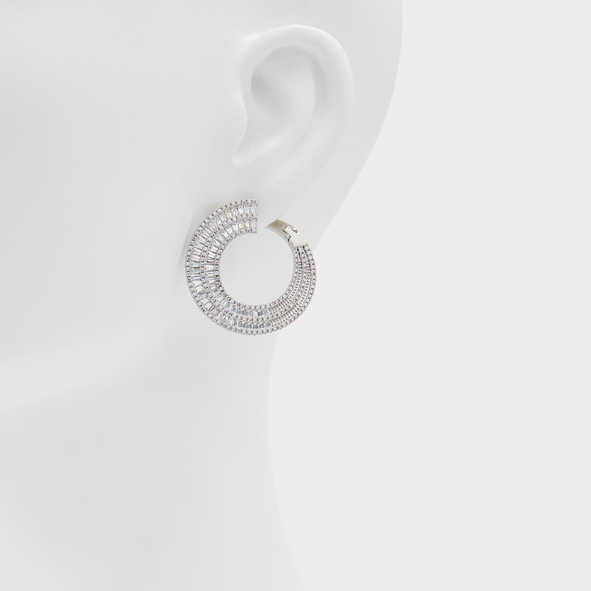 Caldy Silver/Clear Multi Women's Earrings - Hoop earrings - Silver/Clear Multi