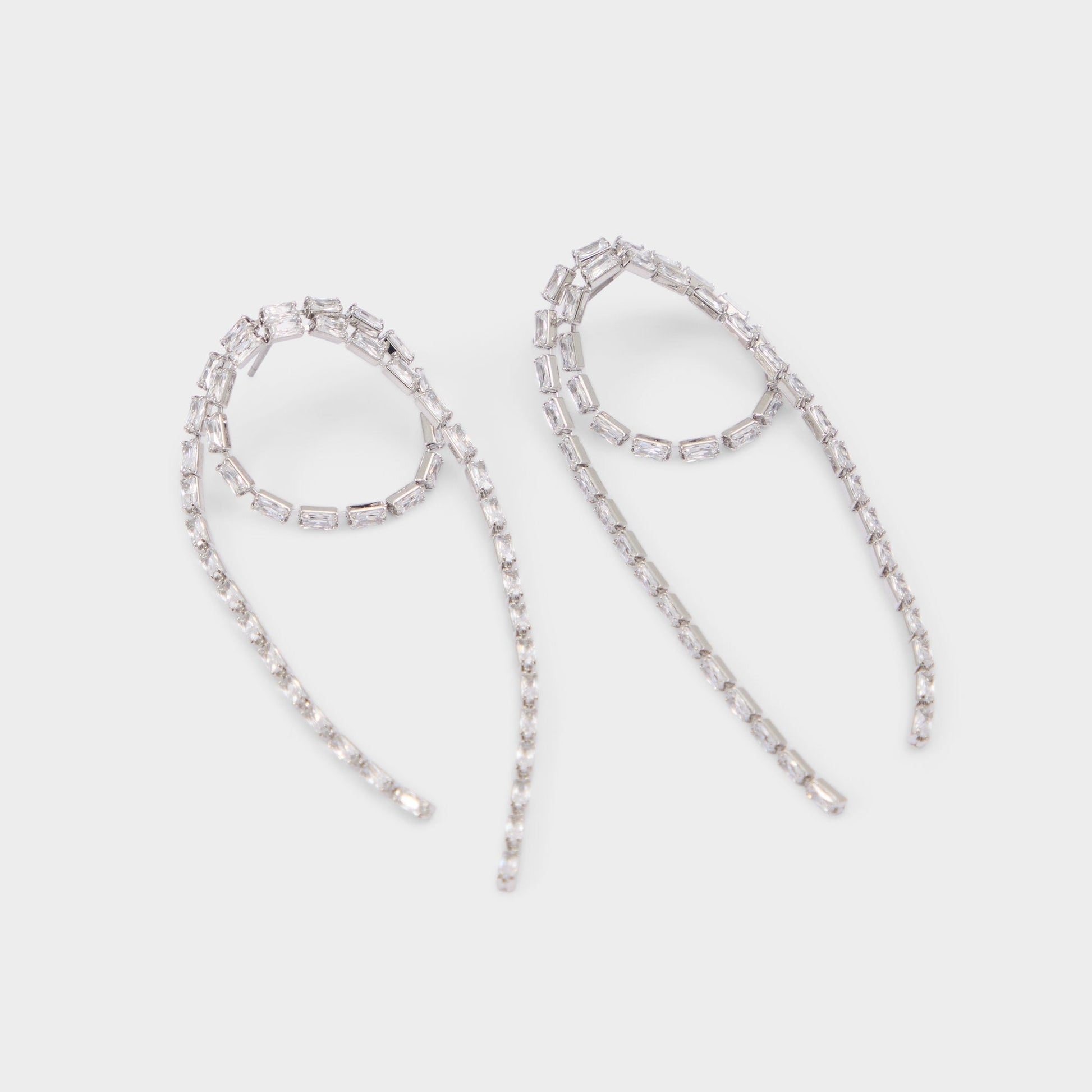 Wude in Silver Clear Multi - Chandelier earrings - Silver/clear multi