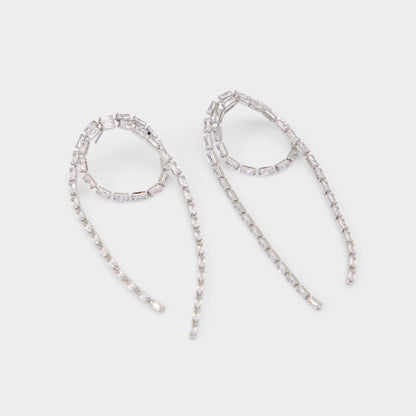 Wude in Silver Clear Multi - Chandelier earrings - Silver/clear multi