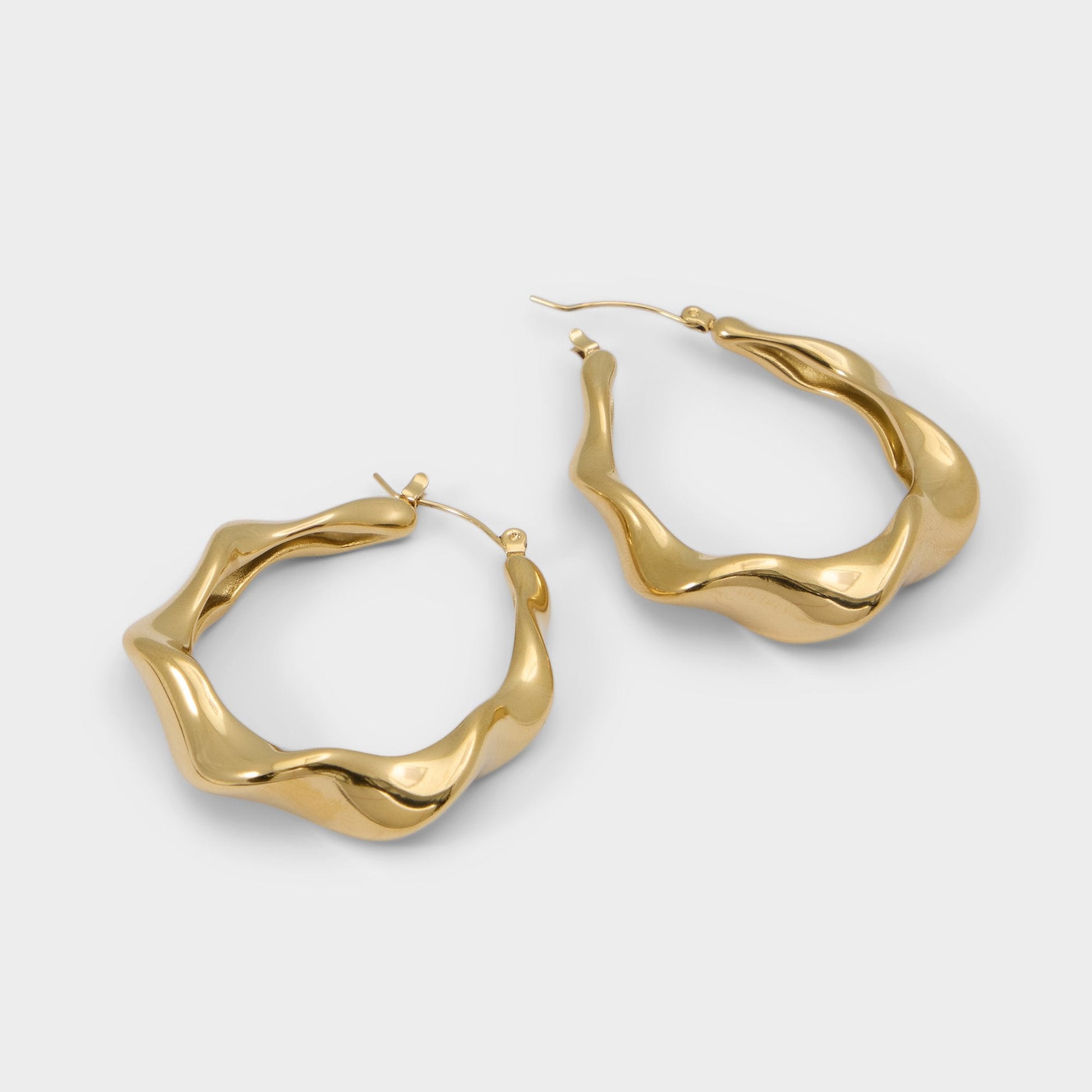 Patroklos Gold Women's Earrings - Hoop earrings - Gold