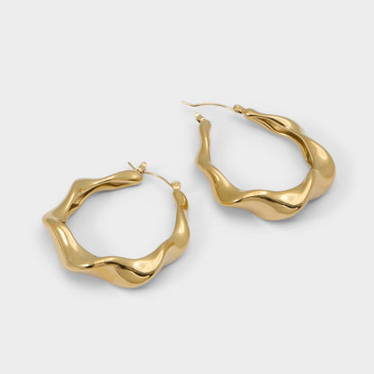 Patroklos Gold Women's Earrings - Hoop earrings - Gold