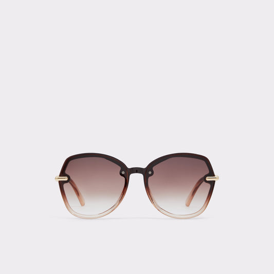 Cortegaca Brown Women's Round - Square sunglasses - Brown