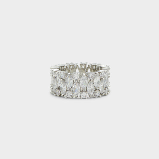 Nikka Silver/Clear Multi Women's Cubic Zirconia - Ring - Silver/Clear Multi