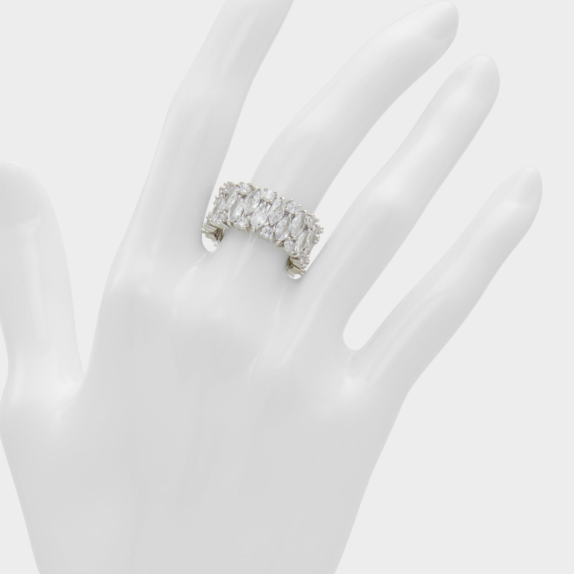 Nikka Silver/Clear Multi Women's Cubic Zirconia - Ring - Silver/Clear Multi