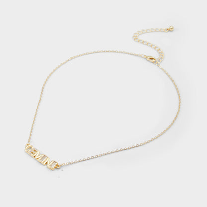Starsigns Gold Women's Cubic Zirconia - Necklace - Gold