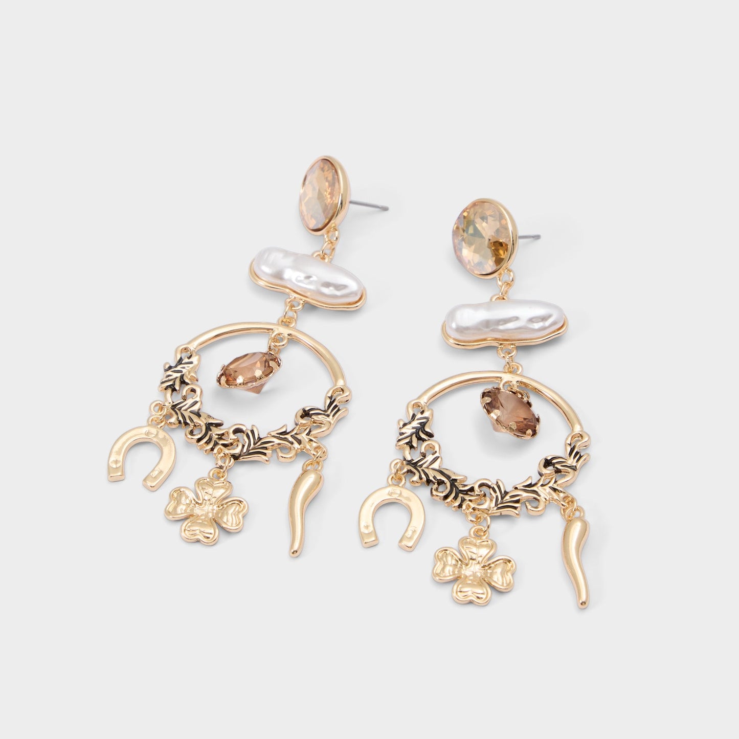 Chances in Champagne - Chandelier earrings - Champagne