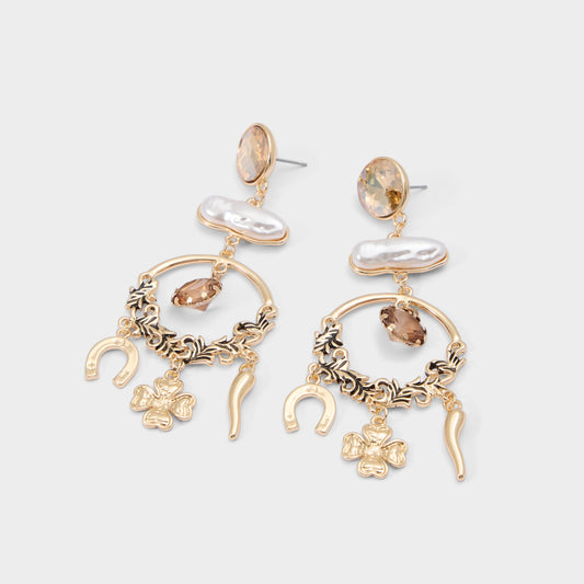 Chances in Champagne - Chandelier earrings - Champagne