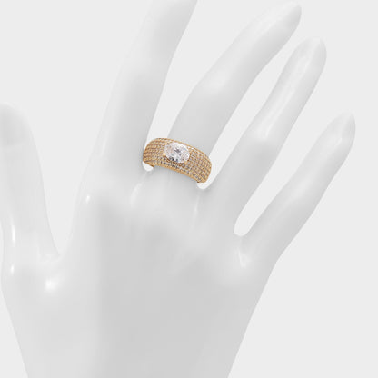 Caredar Gold/Clear Multi Women's Cubic Zirconia - Ring - Gold/Clear Multi