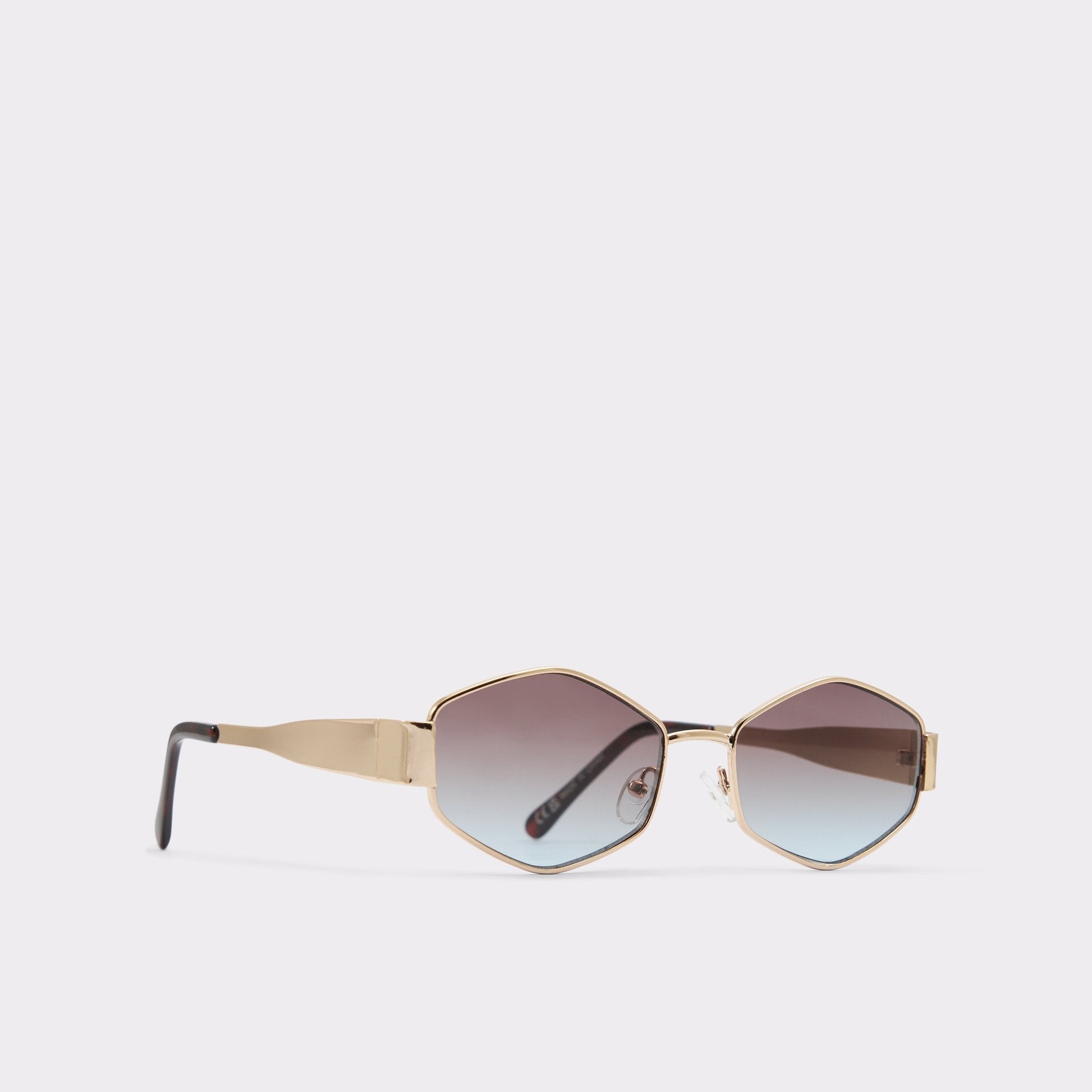 Rilibaen Gold Women's Round - Sunglasses - Gold