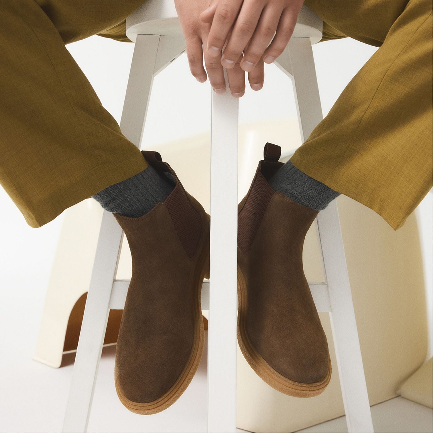Zeddy in Light Brown - Chelsea boot - Light brown