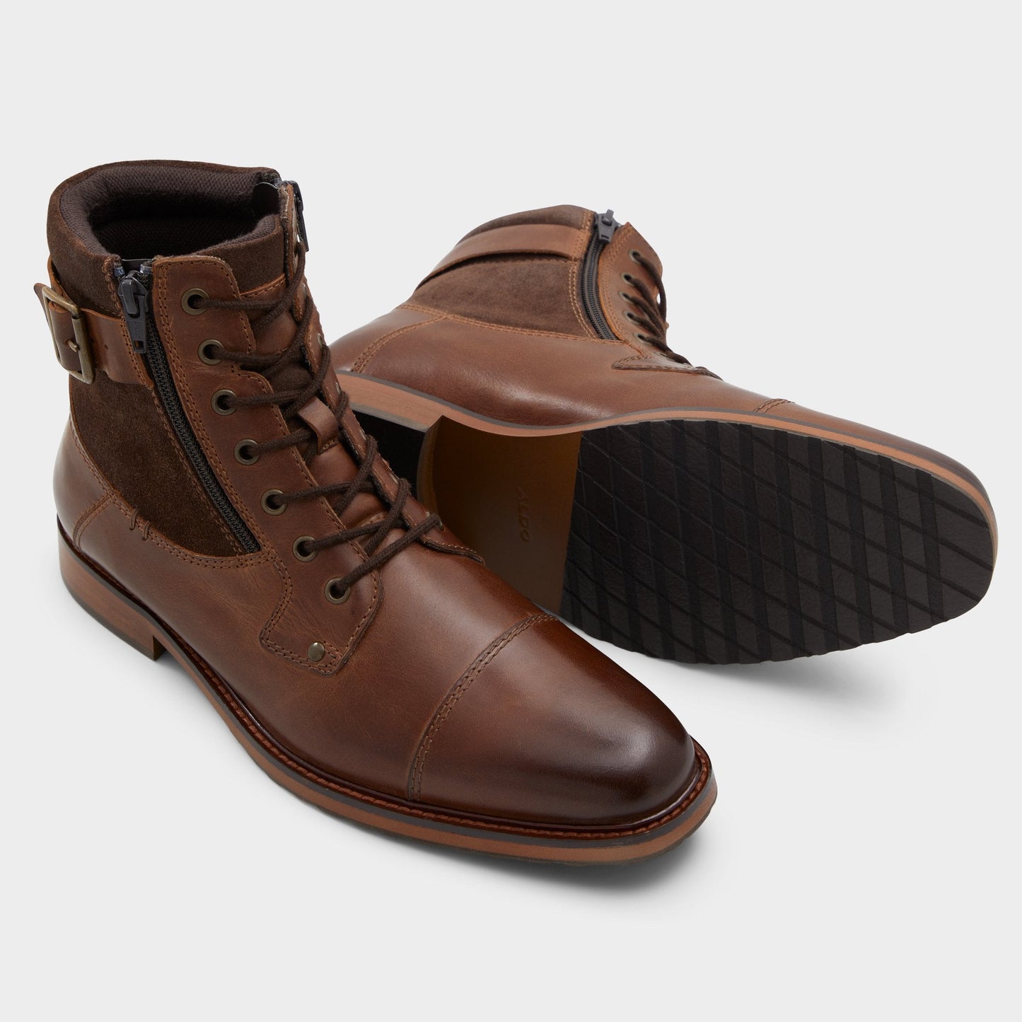 Constantine Dark Brown Men's Lace-up boots - Lace-up boot - Dark brown