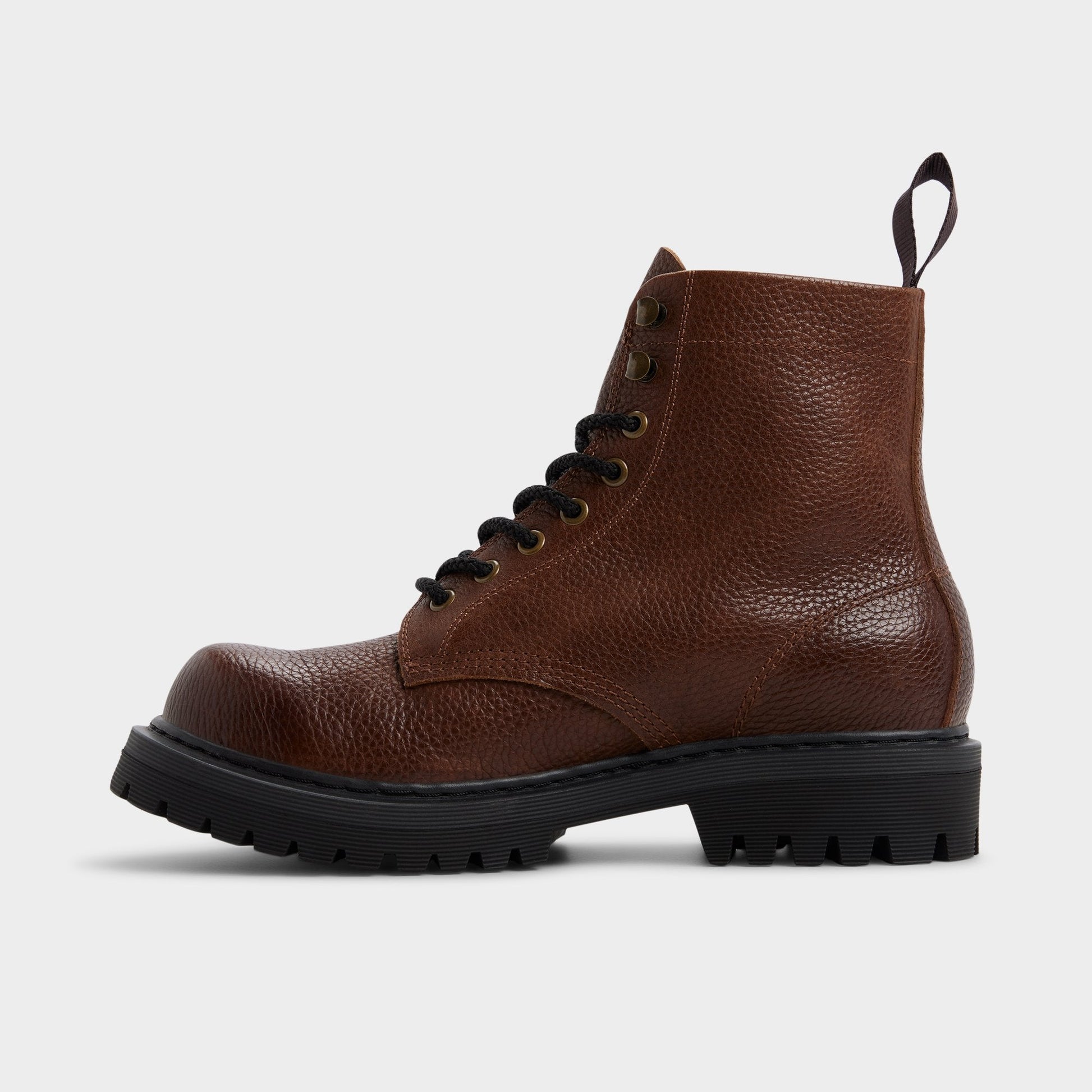Doublezero in Dark Brown - Combat boot, Lug sole - Dark brown