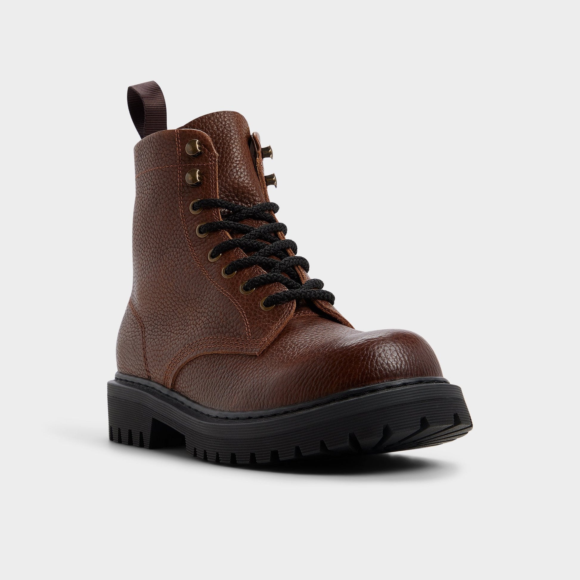 Doublezero in Dark Brown - Combat boot, Lug sole - Dark brown