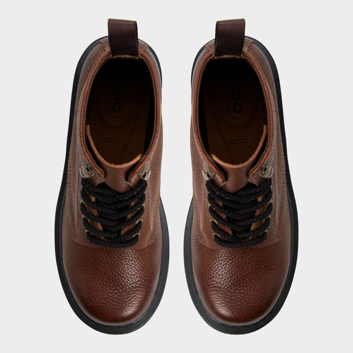 Doublezero in Dark Brown - Combat boot, Lug sole - Dark brown