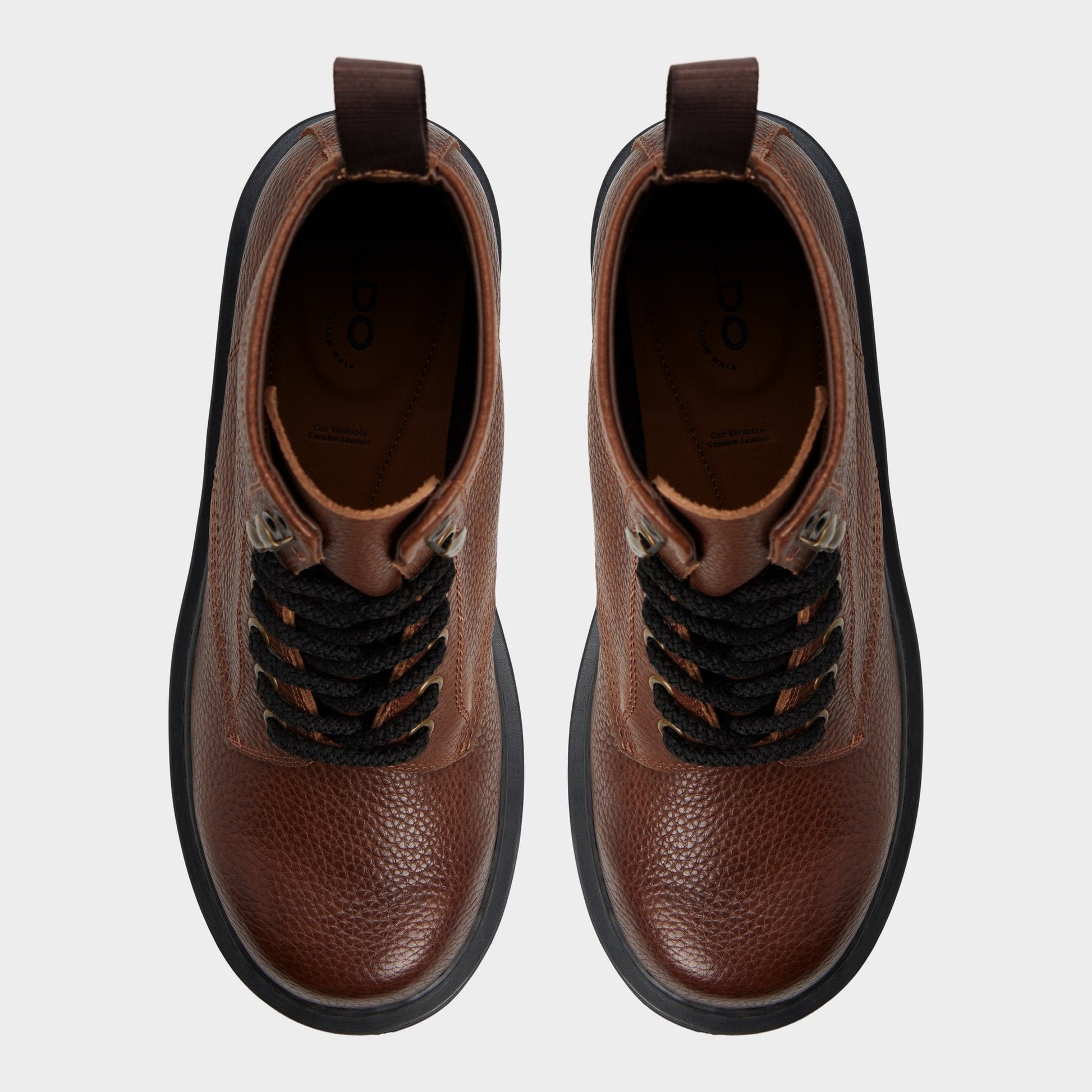 Doublezero in Dark Brown - Combat boot, Lug sole - Dark brown