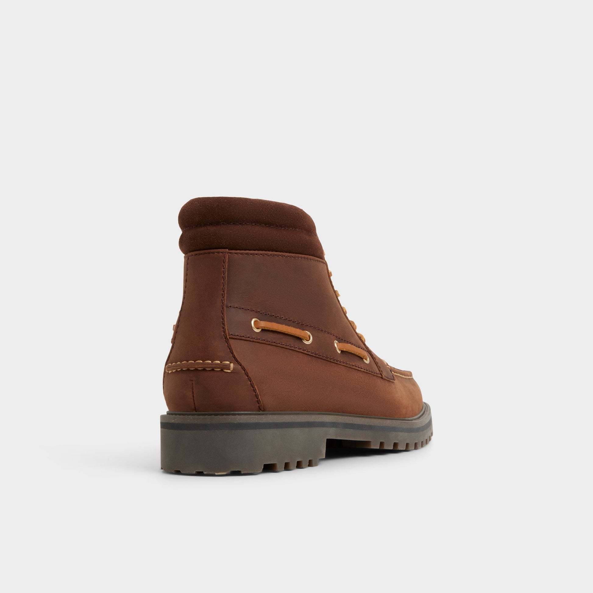 Farrell in Medium Brown - Combat boot, Lug sole - Medium brown