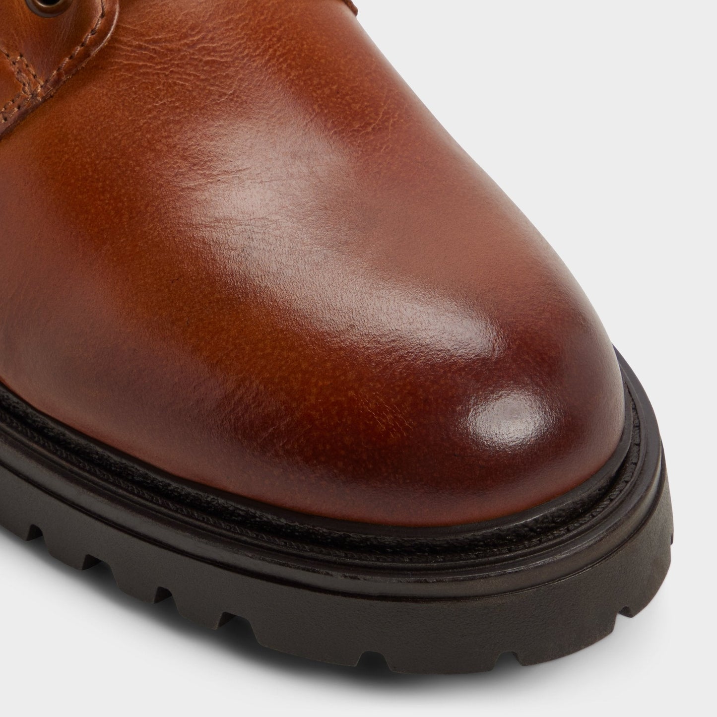 Draco in Cognac - Combat boot, Lug sole - Cognac