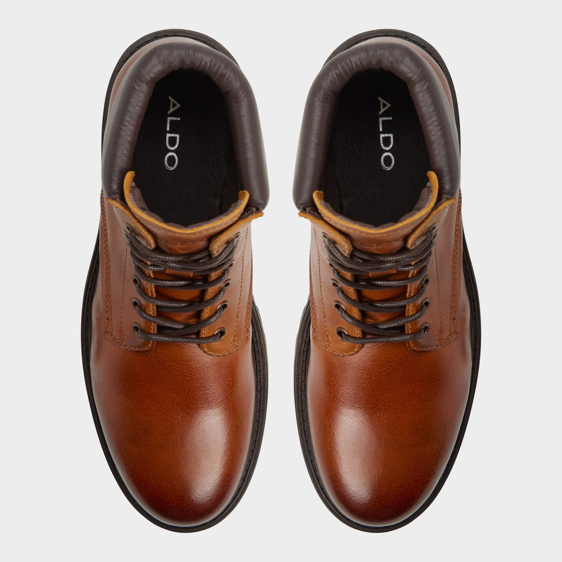 Draco in Cognac - Combat boot, Lug sole - Cognac