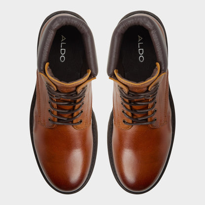 Draco in Cognac - Combat boot, Lug sole - Cognac