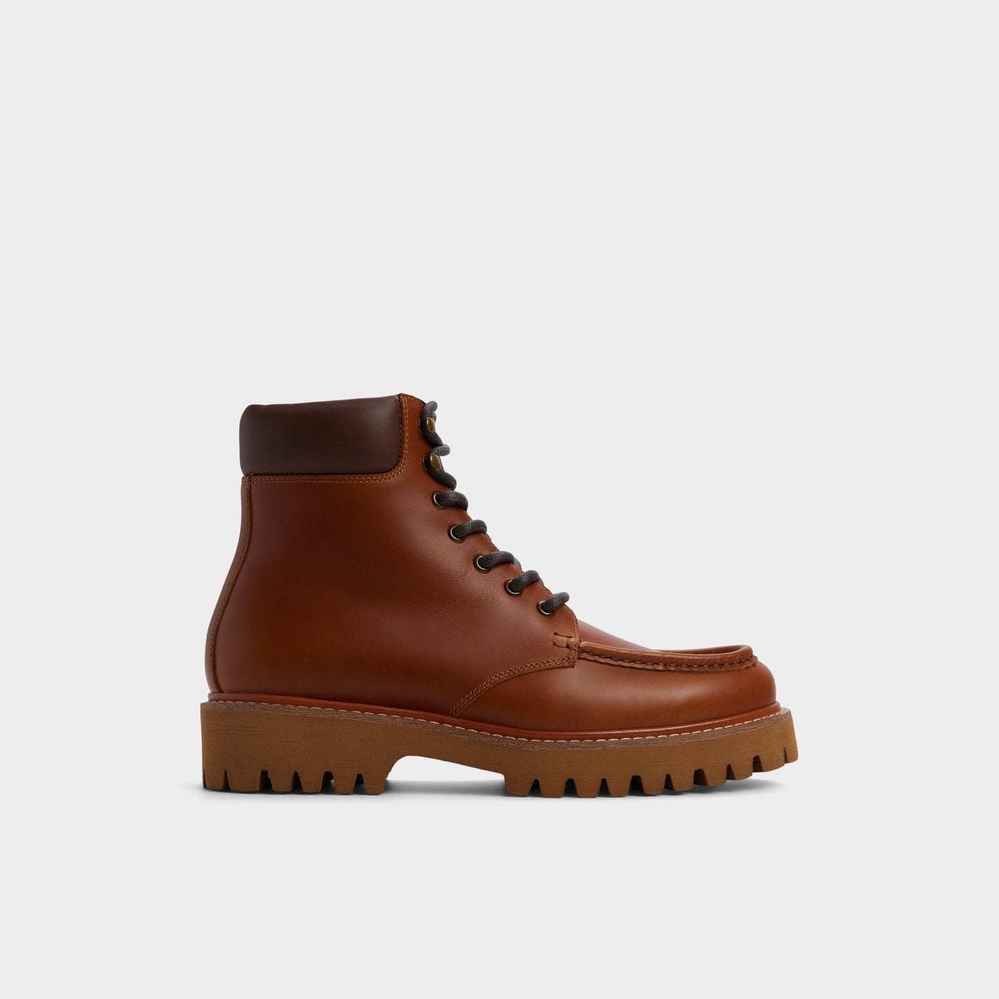 Grier in Cognac - Combat boot, Lug sole - Cognac