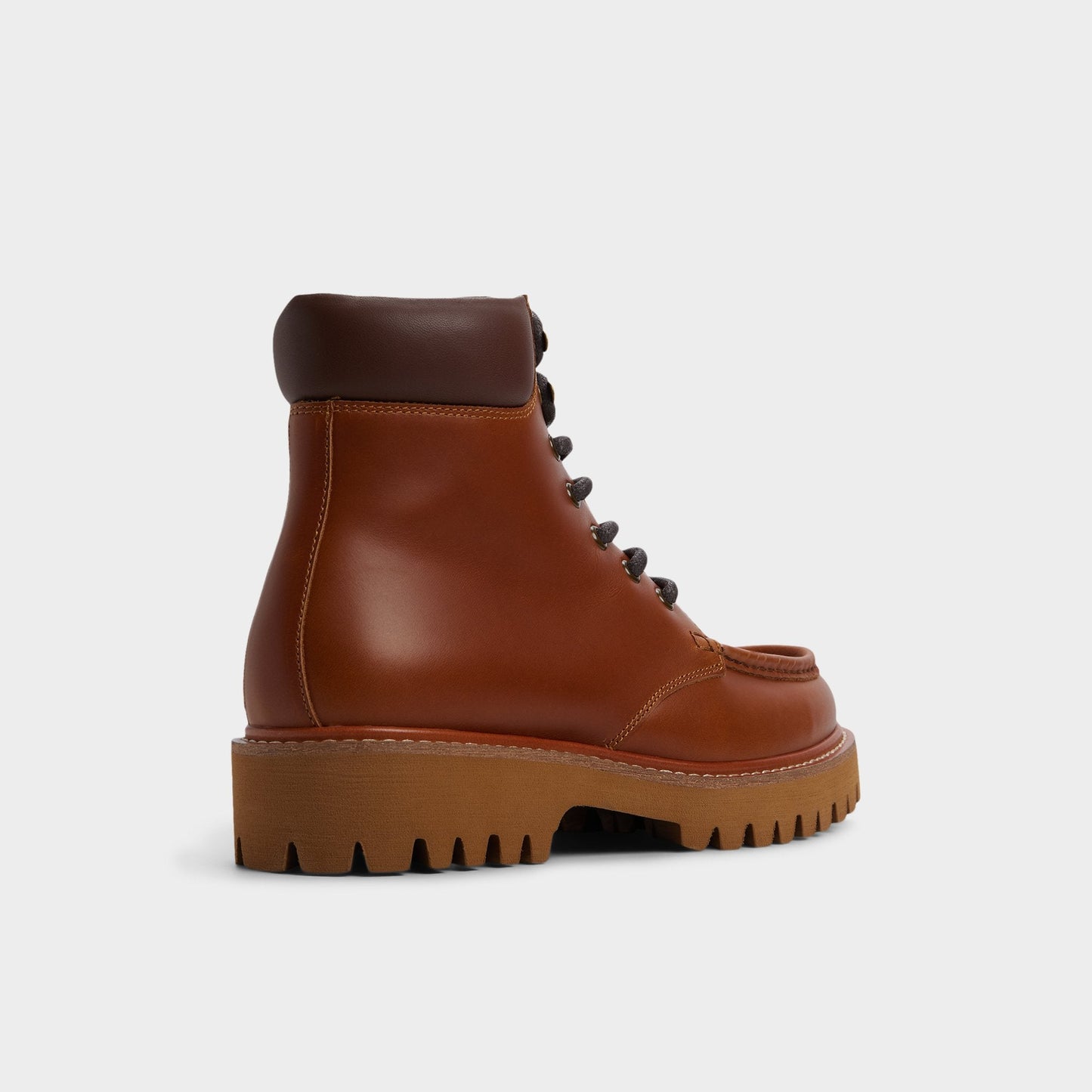 Grier in Cognac - Combat boot, Lug sole - Cognac