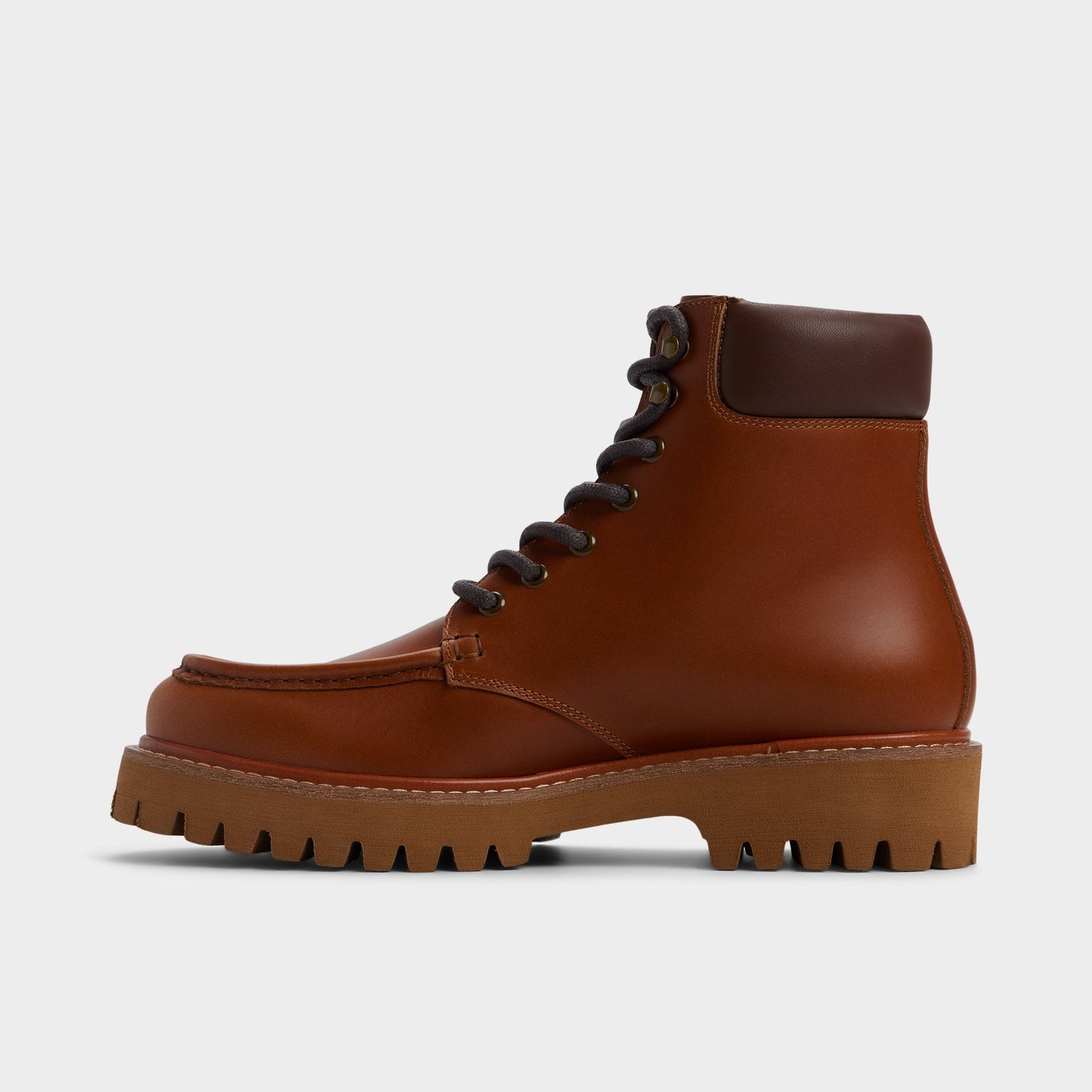 Grier in Cognac - Combat boot, Lug sole - Cognac