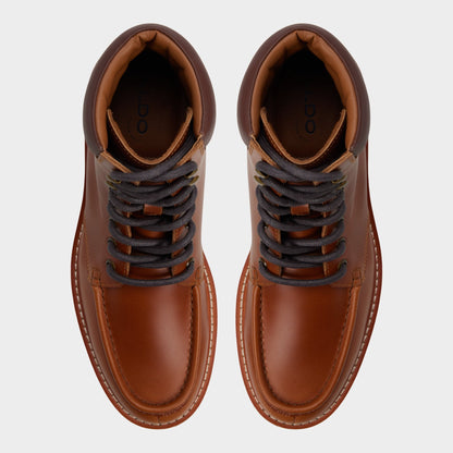 Grier in Cognac - Combat boot, Lug sole - Cognac