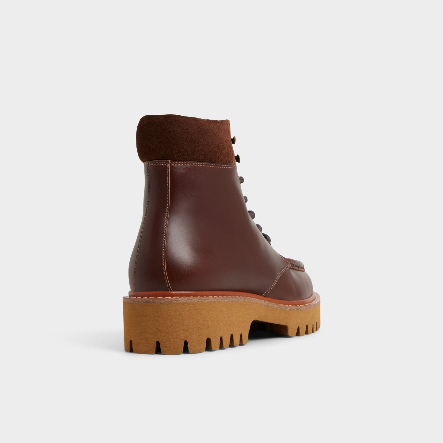 Grier in Medium Brown - Combat boot, Lug sole - Medium brown