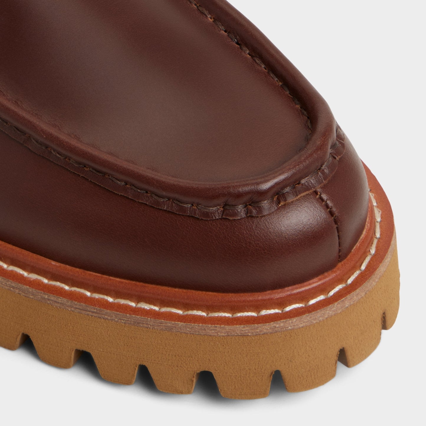 Grier in Medium Brown - Combat boot, Lug sole - Medium brown
