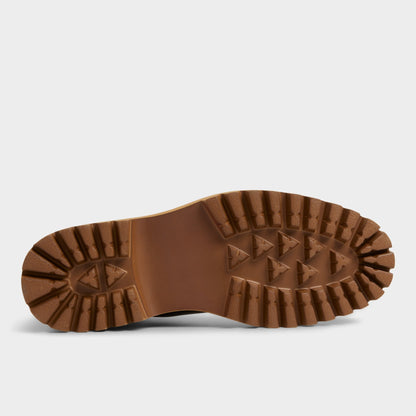 Grier in Medium Brown - Combat boot, Lug sole - Medium brown