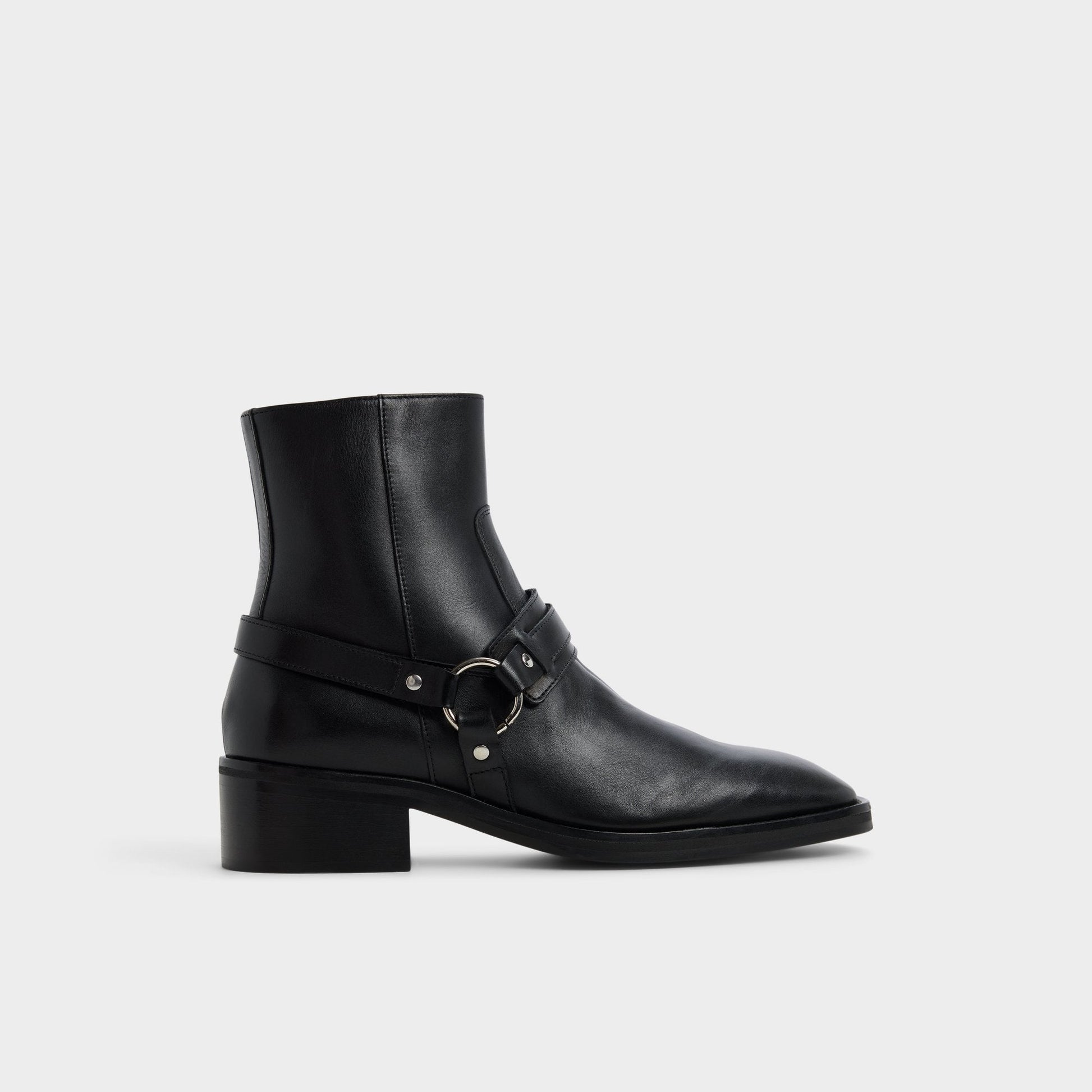 Marcos in Black - Ankle boot, Block heel - Black
