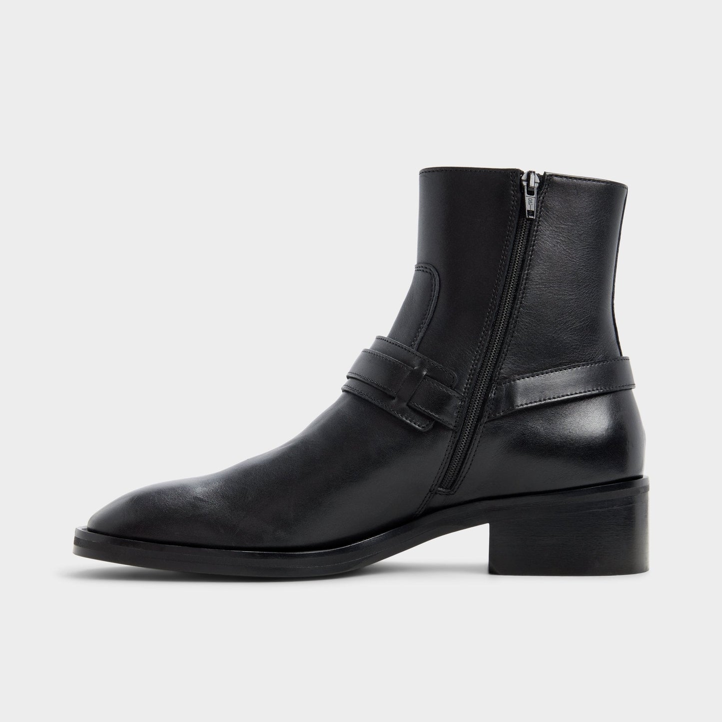 Marcos in Black - Ankle boot, Block heel - Black
