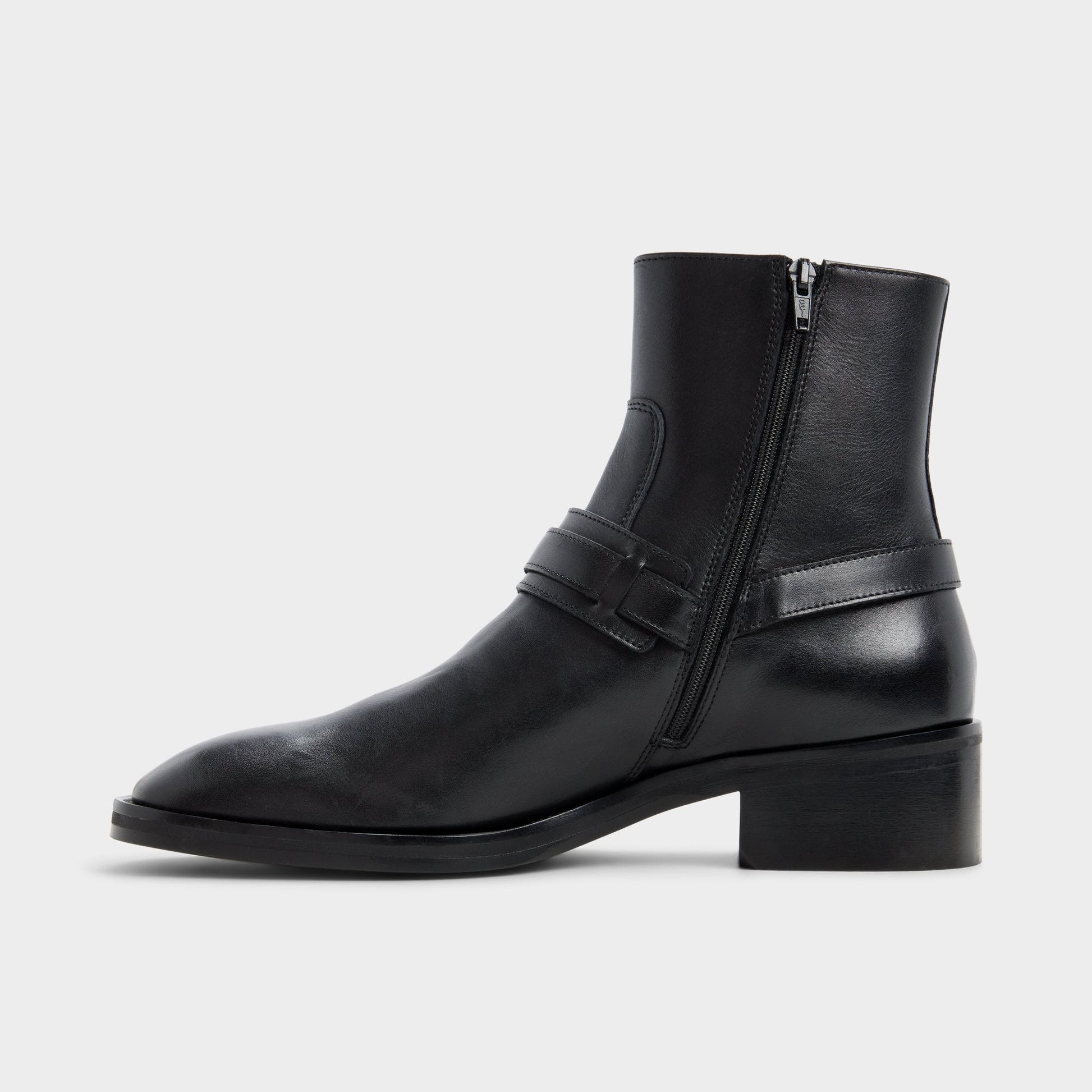 Marcos in Black - Ankle boot, Block heel - Black