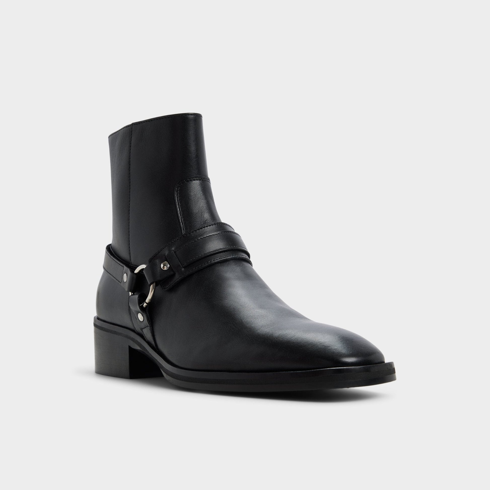 Marcos in Black - Ankle boot, Block heel - Black