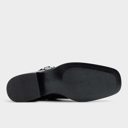Marcos in Black - Ankle boot, Block heel - Black