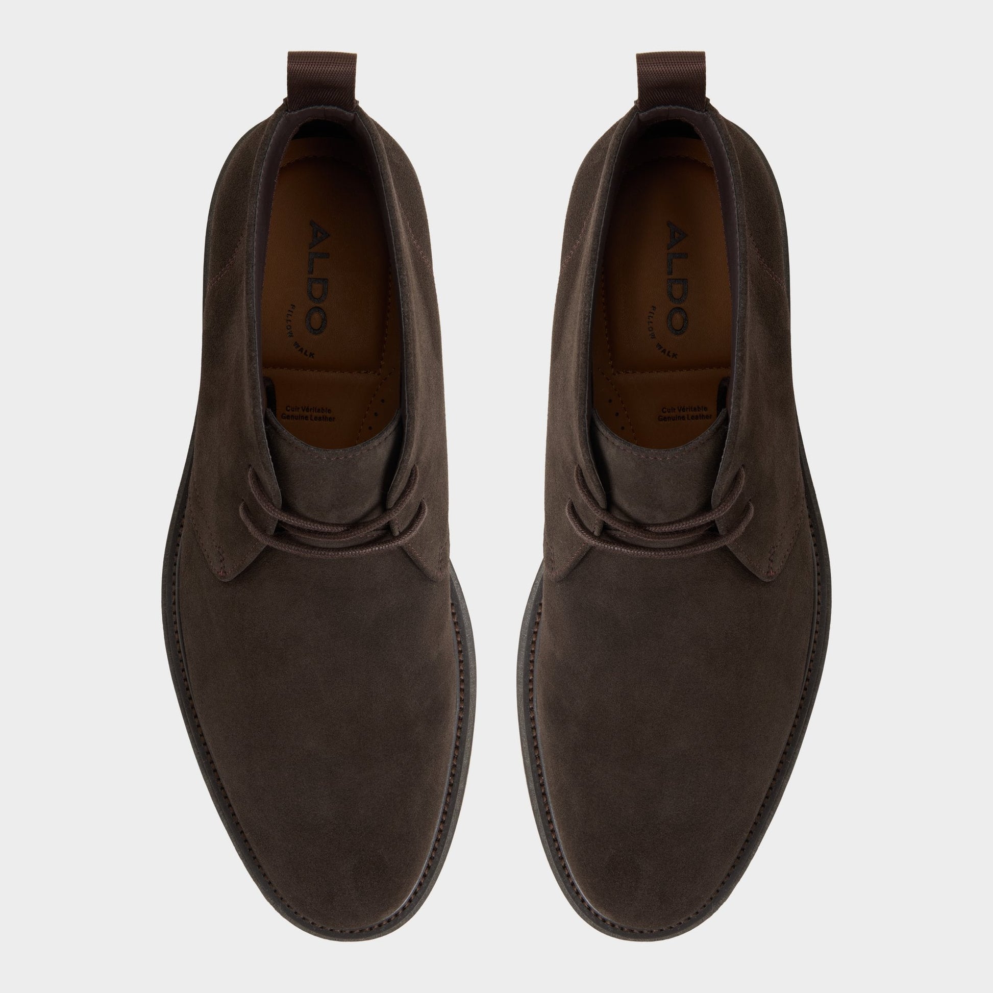 Jefrey Dark Brown Leather Suede Men's Chukka boots - Chukka boot - Dark Brown