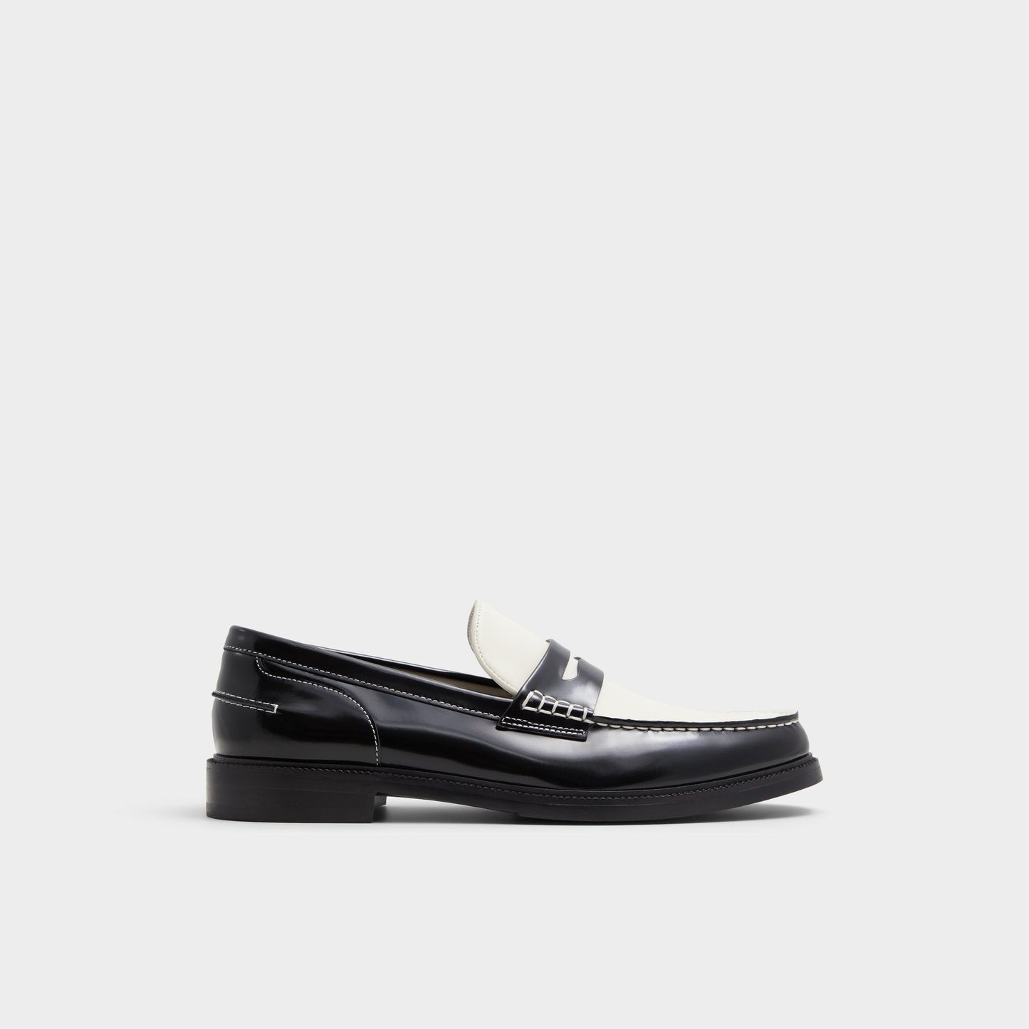 Kieran Black/White Men's Dress Shoes - Loafer - Black/white